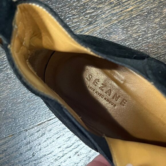 Sezane Boots Women’s EU 41 US 10 Andy Black Suede Ankle Bootie Classic Minimal - Picture 4 of 8